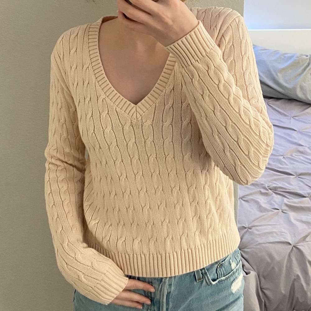 Brandy Melville Leigh Cable Knit Sweater